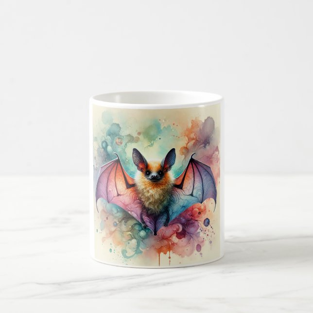 European serotine bat 131024AREF133 - Watercolor Kaffeetasse (Mittel)