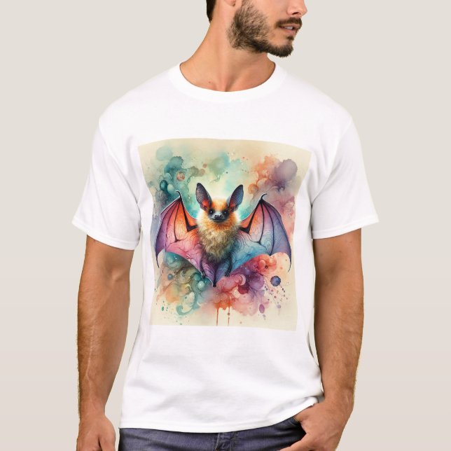 European serotine bat 131024AREF133 - Watercolor T-Shirt (Vorderseite)