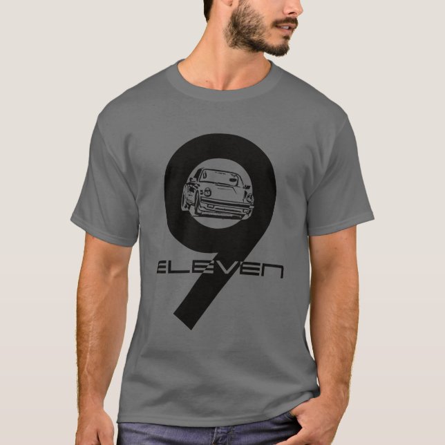 European Sports Car Action Nine Eleven Design retr T-Shirt (Vorderseite)