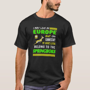European Springbok Bokke South Africa Rugby Fan T-Shirt