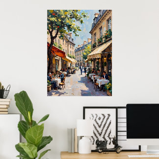 European Street Café Poster