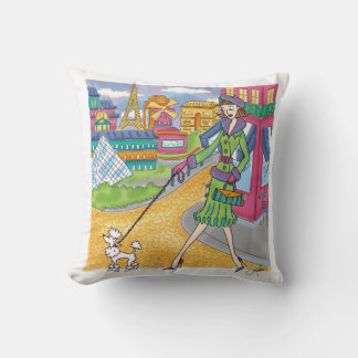 European Travel Girl in London Personalisiert Kissen