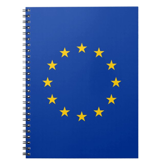 European Union flag custom spiral notebook Notizblock (Vorderseite)