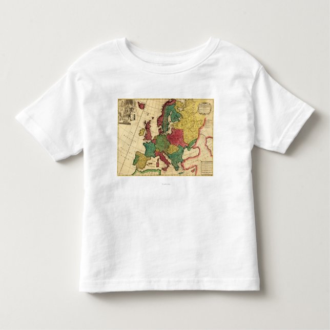EuropePanoramic MapEurope Kleinkind T-shirt (Vorderseite)
