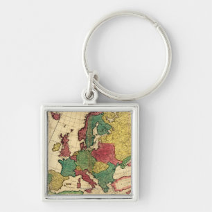 EuropePanoramic MapEurope Schlüsselanhänger