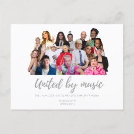 Eurovision Songcontest 2024 Malmo Sweden Singing Postkarte