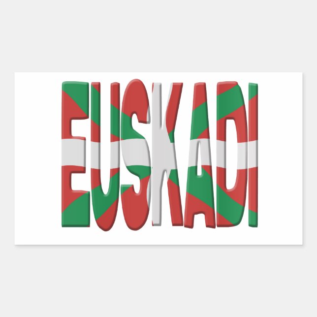 Euskadi - Basque flag Rechteckiger Aufkleber (Vorderseite)