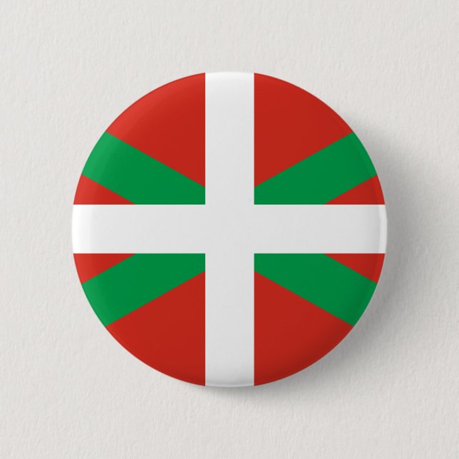 Euskadi Flag Baskische Ikurrin Ikurrina Abzeichen  Button (Vorderseite)