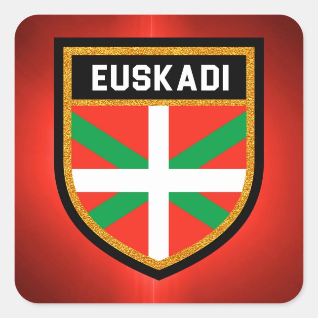 Euskadi Flag Quadratischer Aufkleber (Vorderseite)
