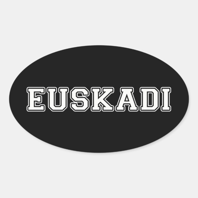 Euskadi Ovaler Aufkleber (Vorderseite)