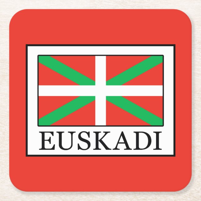 Euskadi Rechteckiger Pappuntersetzer (Vorderseite)