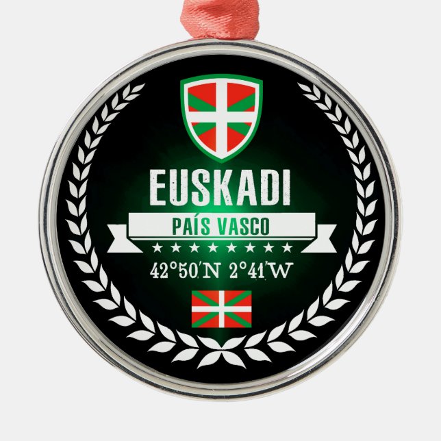 Euskadi Silbernes Ornament (Vorne)