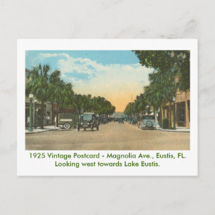 Eustis, FL - Magnolia Ave - 1925 Postkarte