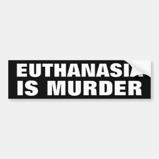 Euthanasie ist Mord Autoaufkleber