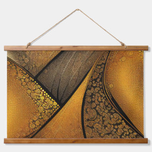 Eva 1 Abstract Design Wandteppich Mit Holzrahmen