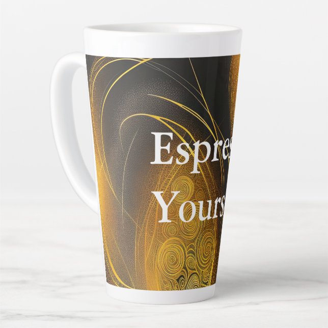 Eva 3 Abstract Design Latte Tasse (Linke Ecke)