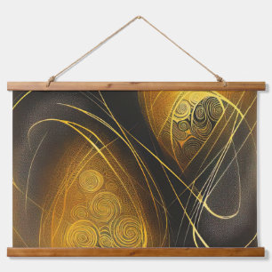 Eva 3 Abstract Design Wandteppich Mit Holzrahmen