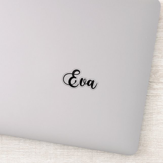 Eva Name - Handgeschriebene Kalligrafie Aufkleber (Detail)
