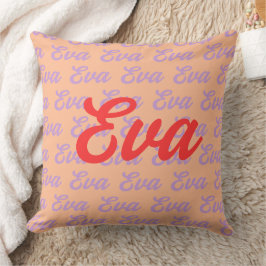 Eva Name Repetiermuster-Design Kissen