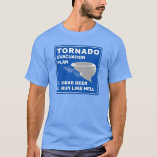Evakuierungsplan für Tornado T-Shirt