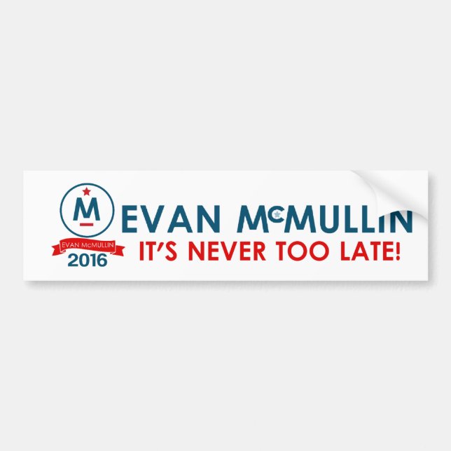 Evan McMullin - es ist nie zu spät Autoaufkleber (Vorne)
