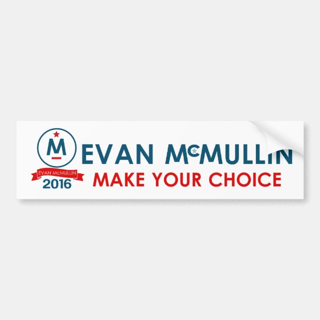 Evan McMullin treffen Ihre Wahl Autoaufkleber (Vorne)