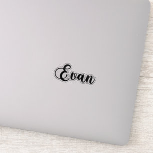Evan Name - Handgeschriebene Kalligrafie Aufkleber