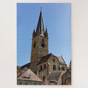 Evangelichal Kathedrale Tower Sibiu Rumänien Puzzle