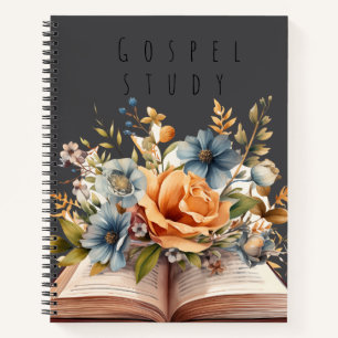 Evangelien-Studienheft   Florales Bibel-Studienjou Notizbuch