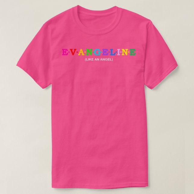 Evangeline wie ein Engel T-Shirt (Design vorne)