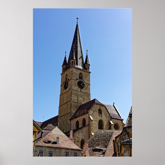 Evangelische Kathedrale Sibiu Poster (Vorne)
