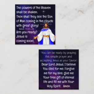 Evangelium-Traktatkarte Quadratische Visitenkarte