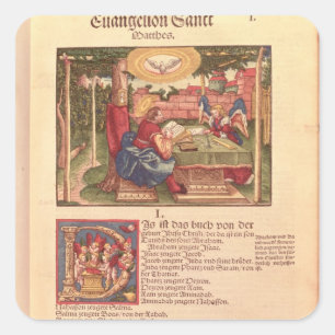 Evangelium von St. Matthew, Buch I Quadratischer Aufkleber
