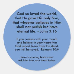 Evangeliumsaufkleber Runder Aufkleber