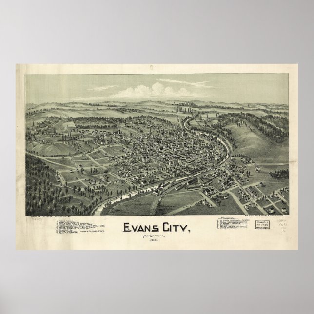 Evans City, Pennsylvania (1900) Poster (Vorne)