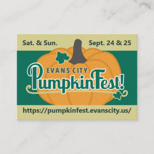 Evans City PumpkinFest 2022 Visitenkarte