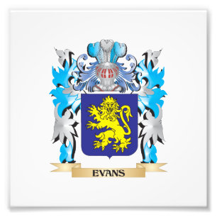Evans-Wappen - Familienwappen Fotodruck