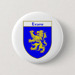 Evans-Wappen/Familienwappen (Wales) Button