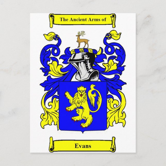Evans-Wappen Postkarte (Vorderseite)