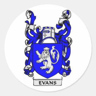 EVANS-Wappen Runder Aufkleber