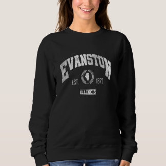 Evanston IL Illinois Vintag Throwback Sweatshirt