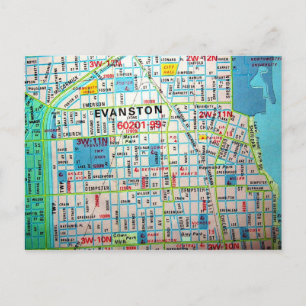 EVANSTON, IL Vintage Karte Postkarte