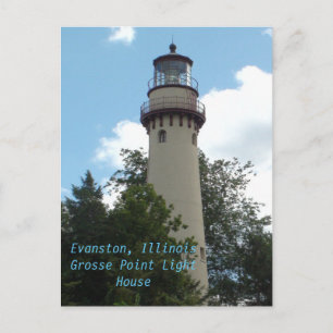 Evanston, Illinois, das Leuchtturm Grosse Point Postkarte