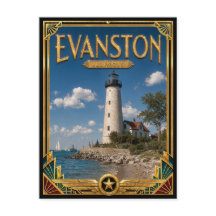 Evanston Illinois Vintage Art Deco Golden Age
