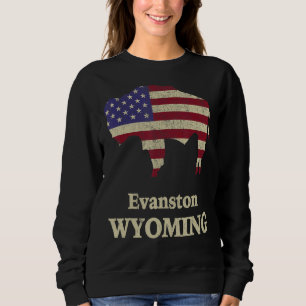 Evanston Wyoming mit Bison Sweatshirt