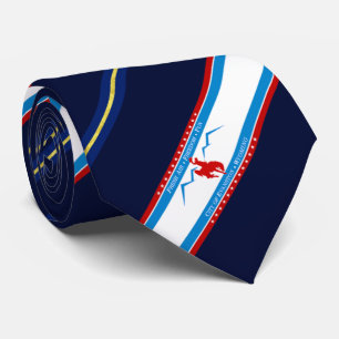 Evanston (Wyoming) Stadtflagge Neck Tie Krawatte
