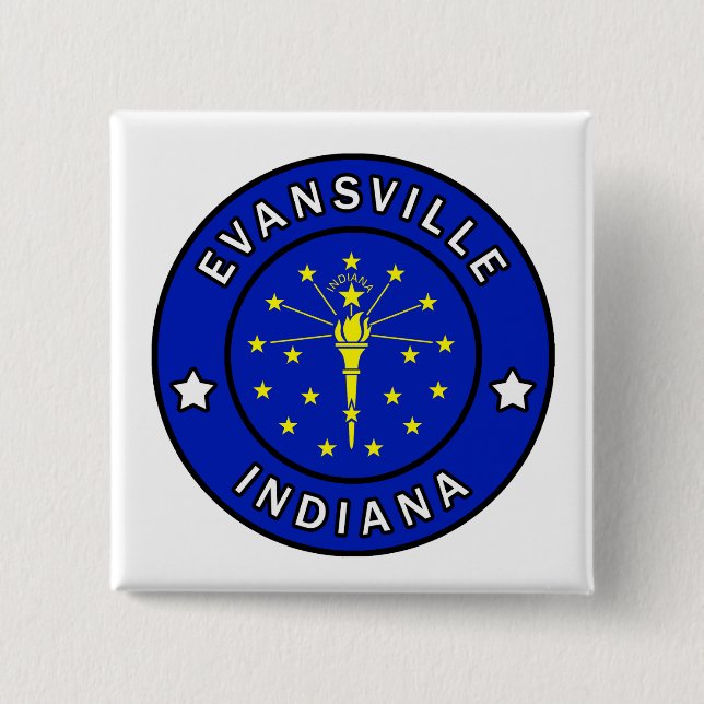 Evansville Indiana Button (Vorderseite)