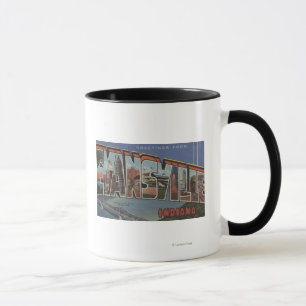 Evansville, Indiana - große Buchstabe-Szenen Tasse