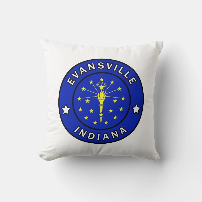 Evansville Indiana Kissen (Vorderseite)