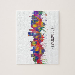 Evansville Indiana Skyline Puzzle